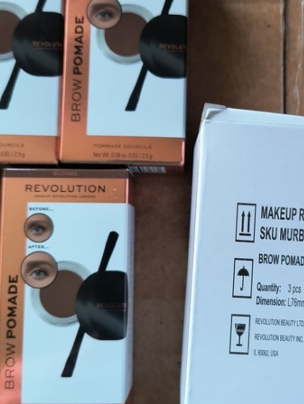 Revolution Brow Pomade in Blonde 3 Pack New Casepack Eyebrows